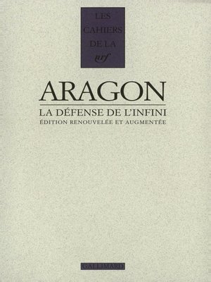 cover image of La Défense de l'infini. Édition renouvelée et augmentée
